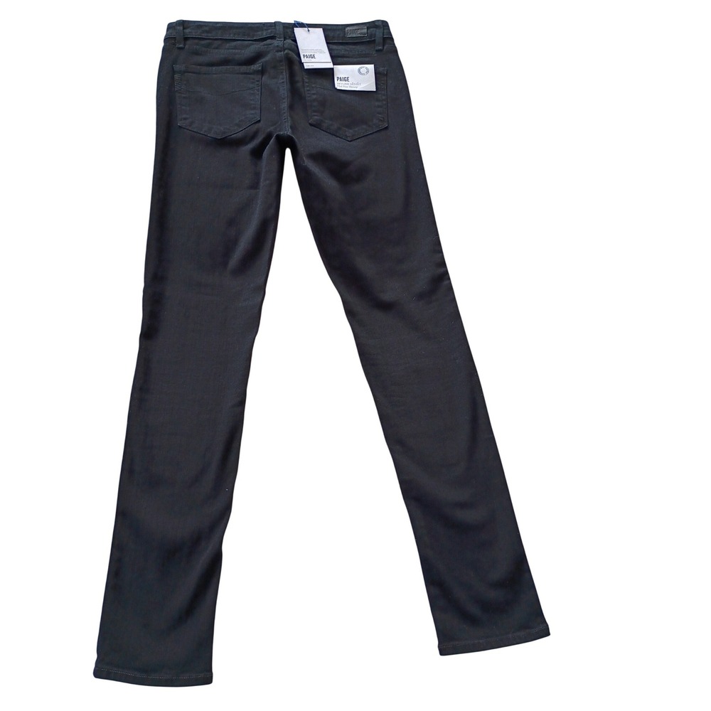 NWT PAIGE Skyline Skinny Jeans 30x31 Black Ink Transcend Denim USA $229 - Picture 3 of 16
